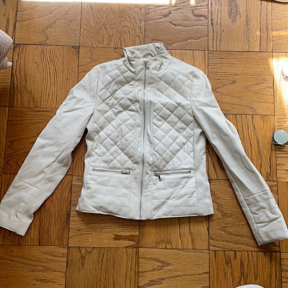 Kenneth Cole faux leather coat